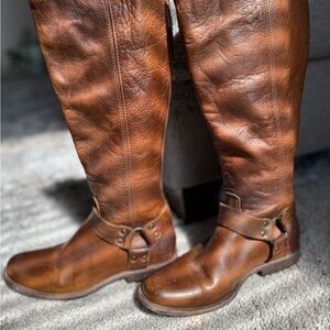 Frye Tan Leather Boots
